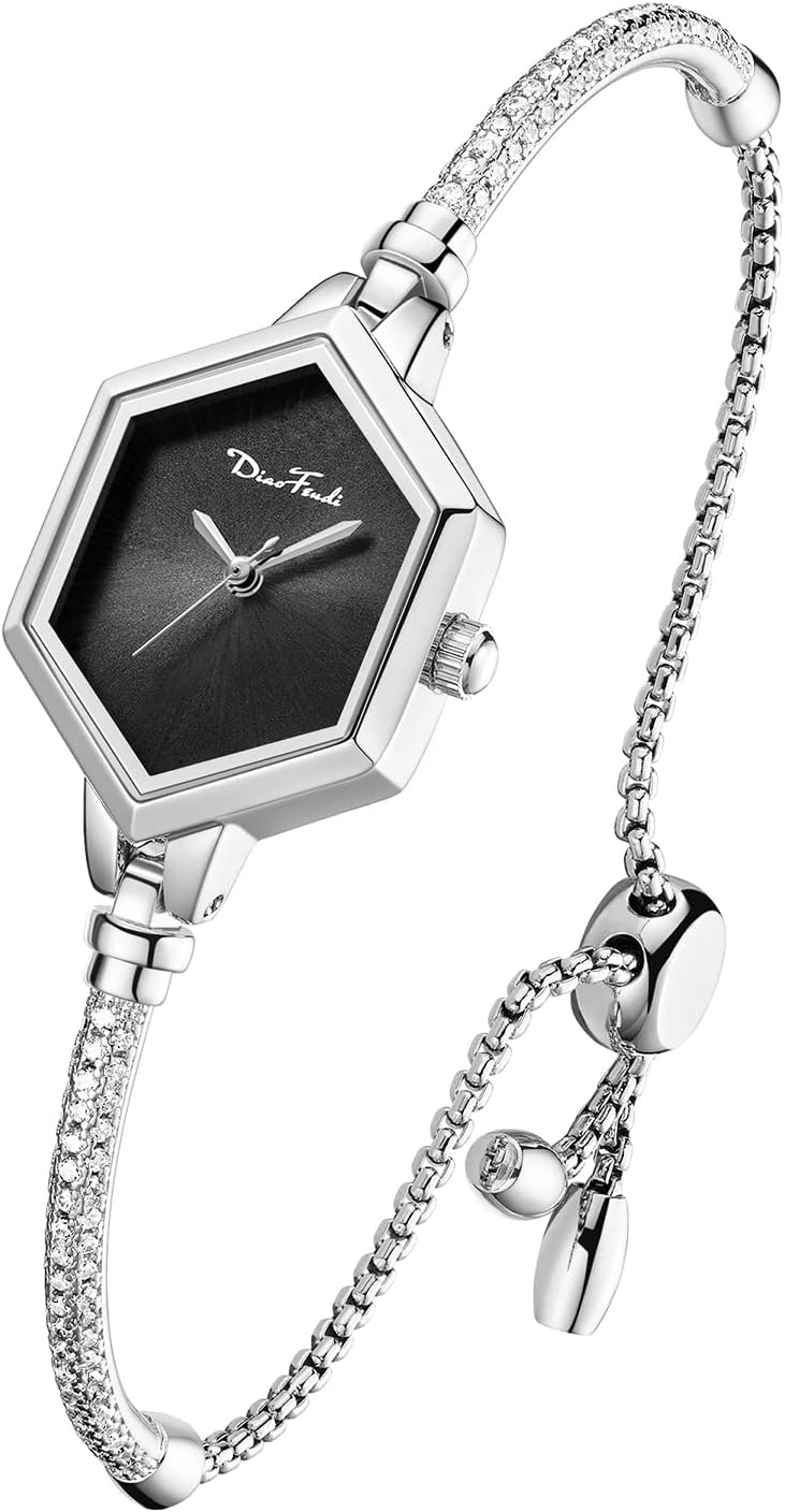 Cute Sparkling Hexagonal Mini Waterproof Watch 