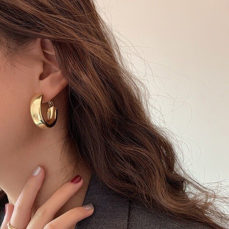  Chunky Gold Hoop Earrings Chic