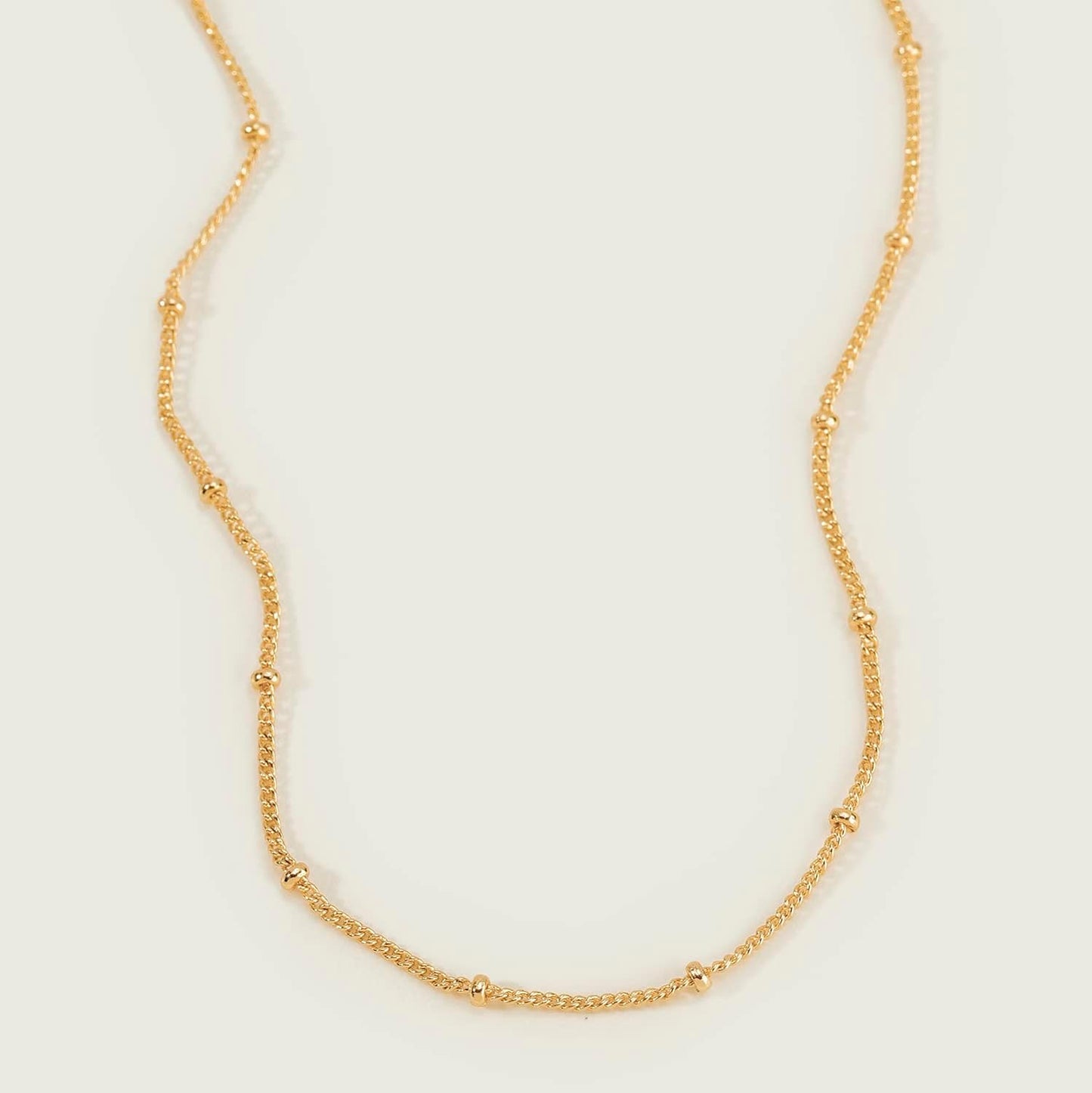 Dainty Gold Chain Choker Necklace 14K Gold Plated Handmade 